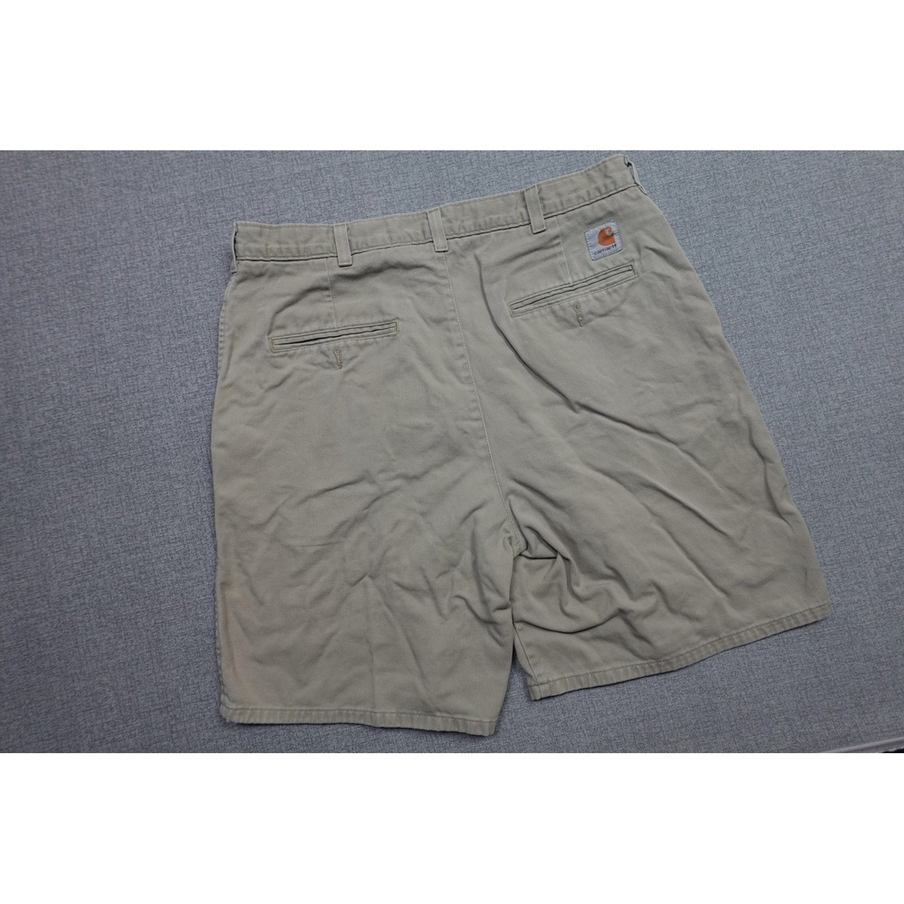 Vintage Carhartt Shorts Mens 32 Beige Cotton Relaxed Fit Chino Workwear Work